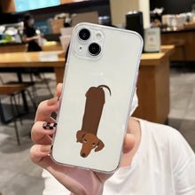 Load image into Gallery viewer, Dachshund Silhouette Dog Phone Case For iPhone 16 15 14 13 12 11 Pro Max XS X XR 7 8 SE Back Cover Clear Funda