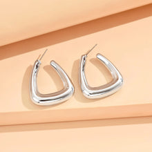 Load image into Gallery viewer, серьги Geometric Irregular Metallic Color Earrings for Women 2024 Minimalist Style Personality Earrings Trendy Jewelry Gift