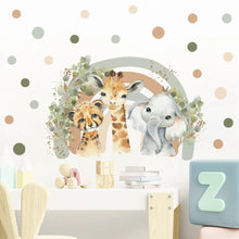 Load image into Gallery viewer, Boho African Animal Wall Stickers - Cartoon Nursery Decals for Kids Room Decor