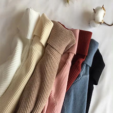 Load image into Gallery viewer, Women Turtleneck Sweater Knitted Soft Pullovers cashmere Jumpers Basic Solid Soft Sweaters Women Autumn Winter Casual Tops
