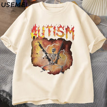 Load image into Gallery viewer, Autistic Funny Skeleton T-Shirt Men Women Autism Meme Graphic T Shirts Harajuku Fashion Cotton Vintage T Shirt Unisex Streetwear