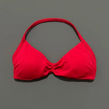 Load image into Gallery viewer, HISTELLO Strappy Bra Gym Top Women High Support Thin Strap Halter Sports Seamless Bras Scrunch Push-up Workout Yoga Tank Tops