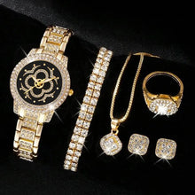 Load image into Gallery viewer, pc Luxury Watch Set! Necklace, Earrings, Bracelet, Ring