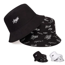 Load image into Gallery viewer, Unisex Letter Embroidery Bucket Hat Outdoor Casual Sunscreen Fishermen Cap