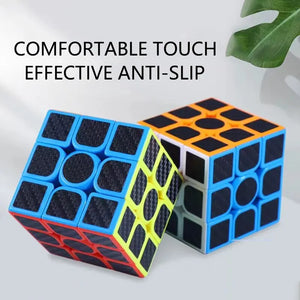 3x3x3 Magic Cube - Carbon Fiber Sticker - Professional Speed Cube for Decompression & Fun