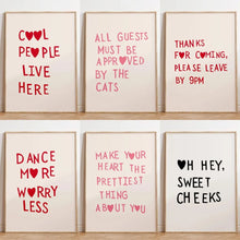 Load image into Gallery viewer, Minimalist Heart Poster – Funny Aesthetic Wall Art Print