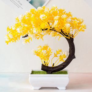 Crescent Style Bonsai Simulation Plant – Thousand Layer Flower