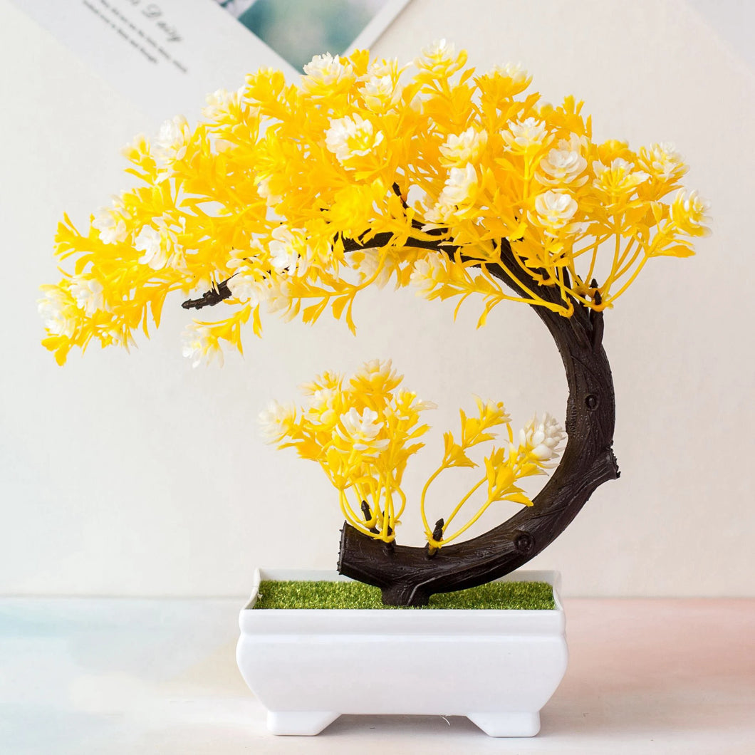 Crescent Style Bonsai Simulation Plant – Thousand Layer Flower