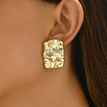 Load image into Gallery viewer, серьги Geometric Irregular Metallic Color Earrings for Women 2024 Minimalist Style Personality Earrings Trendy Jewelry Gift