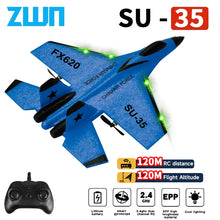 Load image into Gallery viewer, RC SU35 Plane with LED Lights - Remote Control Flying Model Glider EPP Foam Kids Toy