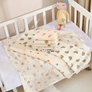 Cotton Muslin Swaddle Blanket for Newborn Infant, 80x80cm