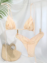 Load image into Gallery viewer, Sexy Folds Bikini Set Solid Micro Bikinis Women Swimsuit Female Triangle Swimwear Beach Wear Bathing Suit