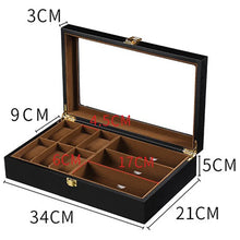 Load image into Gallery viewer, Wooden Watch Box 1/2/3/5/6/10/12 Slot Watch Gift Box Watch Storage Travel Case Organizer Men Jewellery Box Piano-bake-paint
