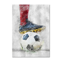 Load image into Gallery viewer, Football Basketball Poster Canvas Painting – Modern Sports Wall Art
