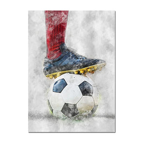 Football Basketball Poster Canvas Painting – Modern Sports Wall Art