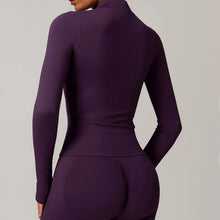 Load image into Gallery viewer, Seamless Long Sleeve Sports Jacket Women Zip Fitness Yoga Shirt Gym Top Activewear Running Coats Workout Clothes For Cycling
