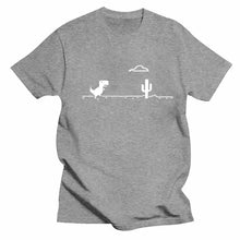 Load image into Gallery viewer, Mosaic Game Cactus Little Dinosaur Prints Men T-Shirts Creativity Street Funny Short Sleeve Casual All-math Mans Clothing