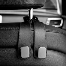 Load image into Gallery viewer, Universal Car Seat Back Headrest Hook Phone Holder Foldable ABS Leather Suede Auto Vehicle Organizer Hanger Bag Purse Storage
