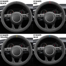Load image into Gallery viewer, Car Steering Wheel Covers Cowhide Suede Steering Wheel Cover Wrap Universal 37-38cm Breathable Steering Covers Car Accessories