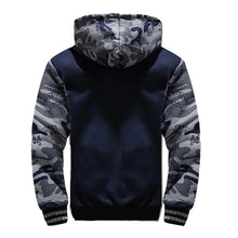 Load image into Gallery viewer, Men&#39;s Camo Winter Jacket: Thick Fleece Hooded Coat, Streetwear