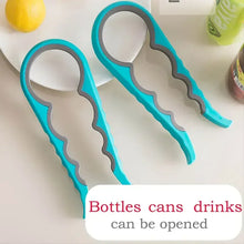 Load image into Gallery viewer, 4 in 1 Multi-Functional Silicone Bottle Opener - Easy to Use, Safe, Non-Toxic Kitchen Tool