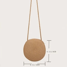 Load image into Gallery viewer, Round Straw Crossbody Bag | Minimalist Summer Purse