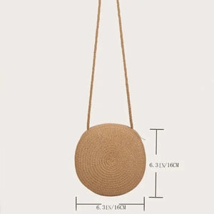 Round Straw Crossbody Bag | Minimalist Summer Purse