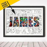 Personalised Marvel Movie Heroes Canvas Poster – Spider-Man & Iron Man Wall Art