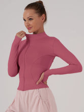 Load image into Gallery viewer, Fitfemme Sports Jacket Women Zip Fitness Yoga Shirt Winter Warm Gym Top Activewear Running Coats Workout Clothes For Cycling
