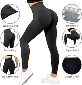 Seamless High Waist Yoga Pants: Peach Buttocks Lift, Fitness Gym Wear 2023