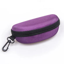 Load image into Gallery viewer, 1pc Portable Sunglasses Case Protector Oxford Cloth Hard EVA Zippered Eyeglasses Case with Carabiner Unisex Eyewear Accessories