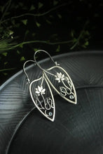 Load image into Gallery viewer, Delicate Gold Floral Earrings: Statement Piece, Unique Design