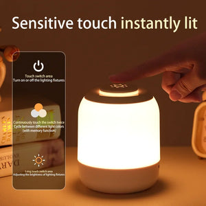 LED Touch Lamp: Portable Night Light for Bedside, Bedroom, and Kids Gifts