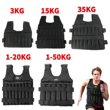 Load image into Gallery viewer, 3/15/35kg 1-50kg Weight Training Suit Empty Bag Fitness Running Vest Adjustable Weight Jacket Workout Equipment for Jogging