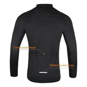 GRSRXX Thermal Winter Cycling Jacket MTB Bike Coat Long Sleeve Unisex Jersey