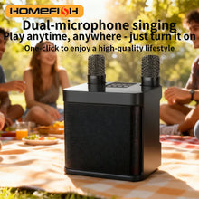 Load image into Gallery viewer, YS203 Portable Bluetooth Speaker, dual-microphone wireless Karaoke all-in-one machine, outdoor family party Bluetooth speaker