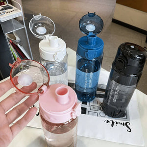 780ml Leakproof Water Bottle | Portable Sports Drinkware with Strap & Flip Lid