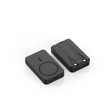 Load image into Gallery viewer, Three-In-One Wireless Fast Charging Magnetic Absorption Mobile Power Bank With Line 20000mah High Capacity Portable Charger