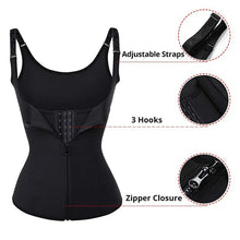 Load image into Gallery viewer, Waist Trainer Tank Top For Women Zipper Body Shaper Tummy Control Sleeveless Top Women's Activewear Body Shaping Underwear
