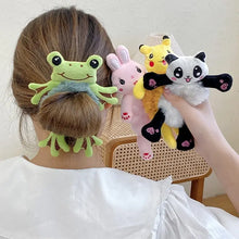 Load image into Gallery viewer, Cute Cartoon Plush Elastic Hair Bands Hair Scrunchies Women Girl Christmas Gift