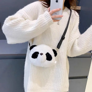 Cute Panda Plush Bag - Crossbody Backpack & Coin Purse, Kids Birthday Gift