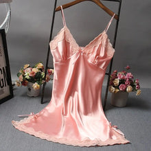 Load image into Gallery viewer, Sexy Lace Patchwork Camisola Lingerie Nighty Wedding Dress Sleep Wear Nightdress Clothes Women's Nightgowns Sexy Nightwear