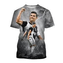 Load image into Gallery viewer, New Summer Ronaldo 3D Print T-Shirt for Boys &amp; Girls – Sports Street Fashion Tee