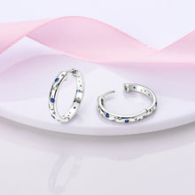 Load image into Gallery viewer, 925 Silver Hoop Earrings  For Woman Pendientes Zircon Heart Shape Star Eardrop Original Earring Fashion Jewelry