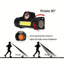 Load image into Gallery viewer, Rechargeable COB LED USB Headlamp Magnetic Waterproof Outdoor Fishing Torch