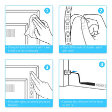 Load image into Gallery viewer, TV Backlight Music Sync USB Powered RGB LED Strip Light for 15 - 80 Inch TV, Mirror, PC