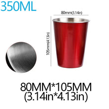 Load image into Gallery viewer, 350/500ml Stainless Steel Cups Household Office Bar Kitchen Drinks Coffee Tumbler Tea Drinking Beer Mug Metal Travel Drink Cup