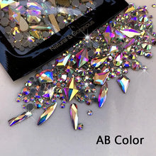 Load image into Gallery viewer, 150pcs Round Flatback Glass Rhinestones + 20pcs Odd Shapes for Jewelry/Nail Art Design