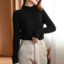 Load image into Gallery viewer, Autumn Winter chic Bottom Sweaters Women Fashion Turtleneck Pullover Slim Long Sleeve Knitted Jumpers Soft Warm Pull Femme Top