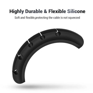 Desk Cable Organizer! 5-Hole, USB, Mouse, Headset, Silicone